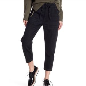 Vince Utility Crop Drawstring Black Jeans- fit like a 30-31/ size 10.